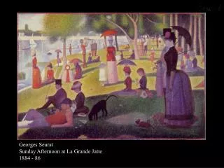Georges Seurat Sunday Afternoon at La Grande Jatte 1884 - 86