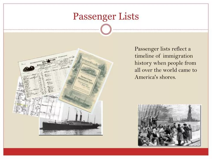 passenger lists