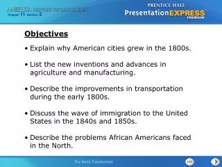 Explain why American cities grew in the 1800s.
