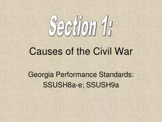 causes of the civil war