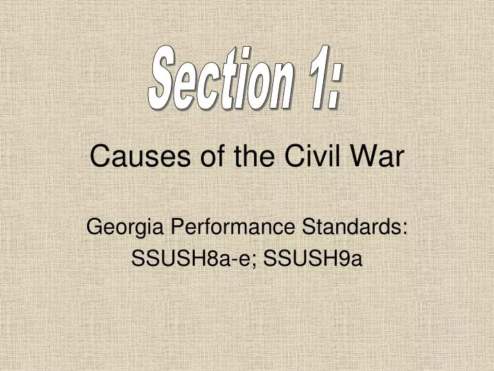 causes of the civil war