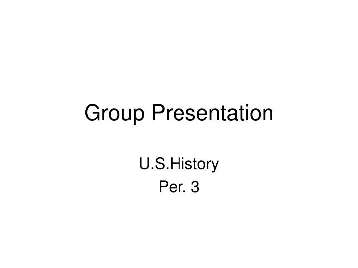 group presentation