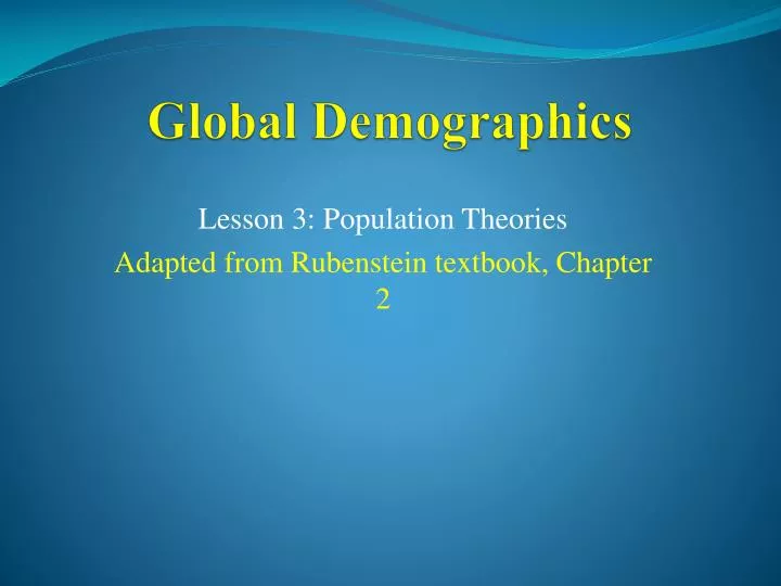 global demographics