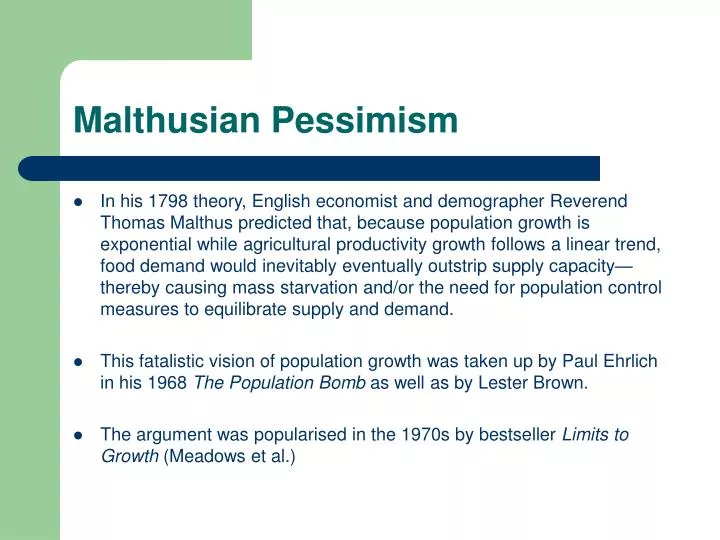 malthusian pessimism