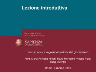 lezione introduttiva
