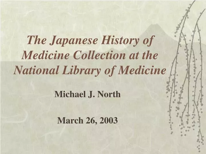 the japanese history of medicine collection at the national library of medicine
