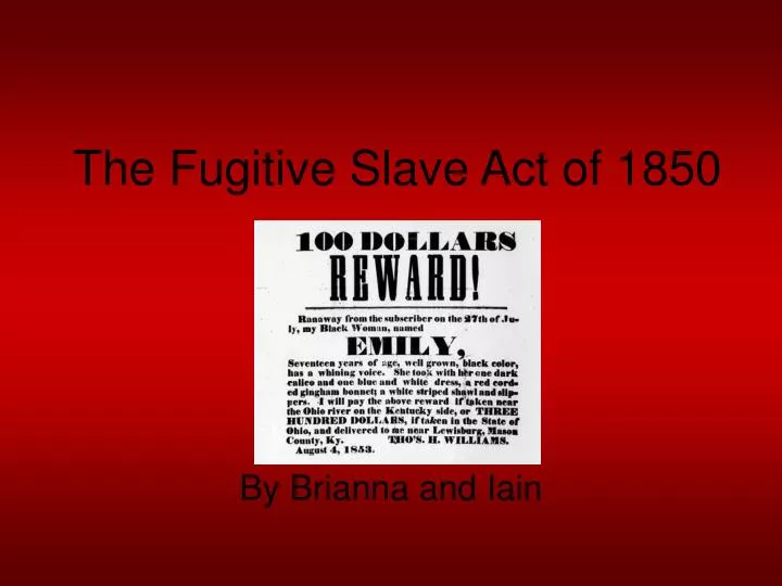 the fugitive slave act of 1850