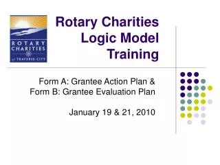 Rotary Charities Logic Model Training