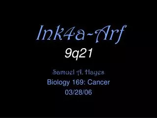 Ink4a-Arf 9q21
