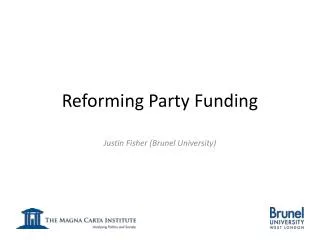 Reforming Party Funding