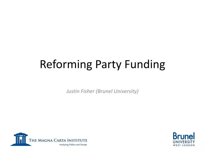 reforming party funding