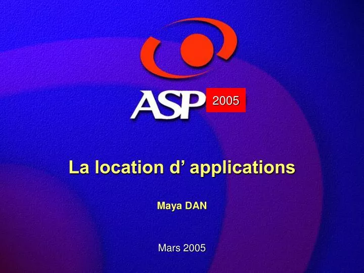 la location d applications maya dan