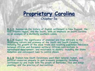 Proprietary Carolina Chapter 5a