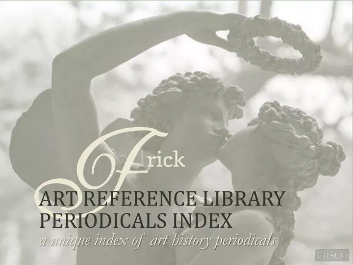art reference library periodicals index