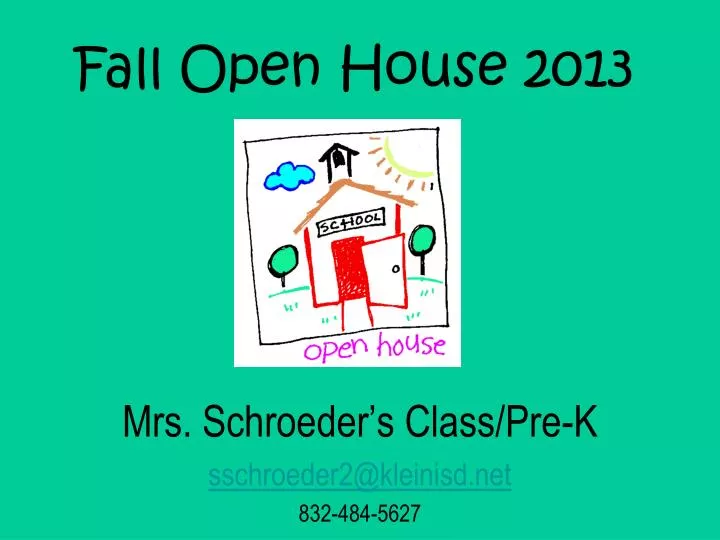 fall open house 2013