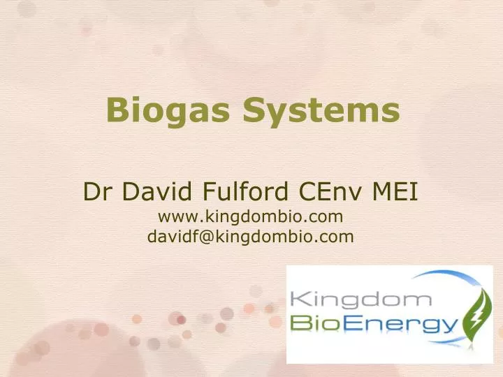 biogas systems