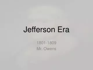 Jefferson Era