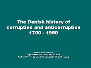 Civil servants in Denmark with misconducts in office 1736 - 1936