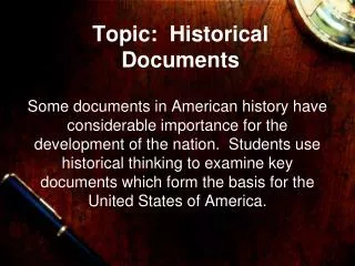 topic historical documents