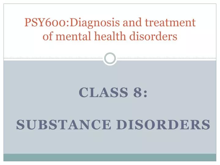 psy600 diagnosis and treatment of mental health disorders