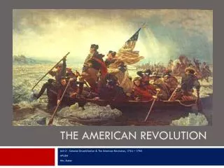 The American Revolution