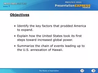 Identify the key factors that prodded America to expand.