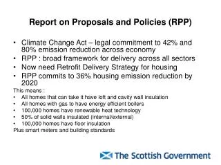 Report on Proposals and Policies (RPP)
