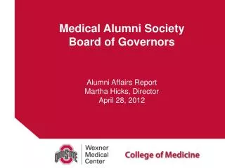Medical Alumni Society Board of Governors