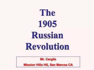 Mr. Cargile Mission Hills HS, San Marcos CA