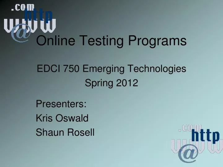 online testing programs