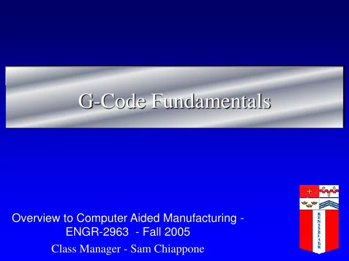 g code fundamentals
