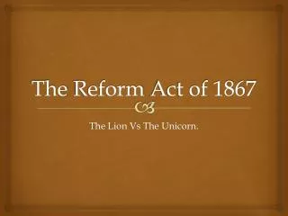 The Reform Act of 1867