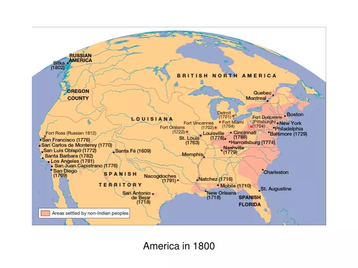 america in 1800