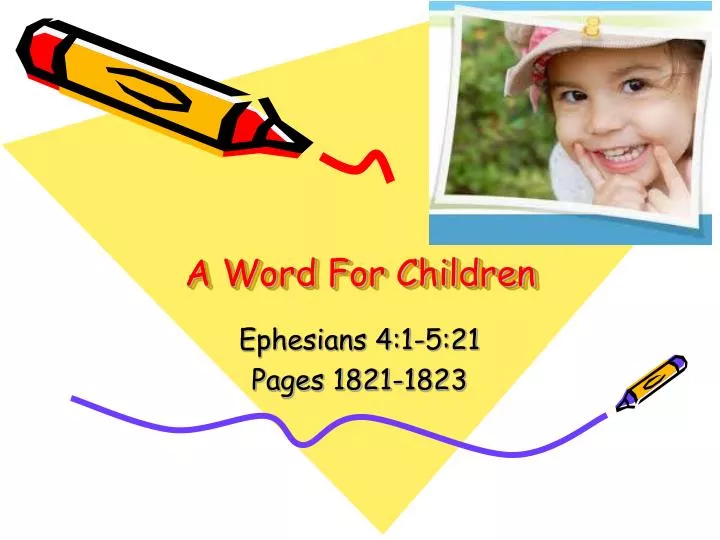 a word for children