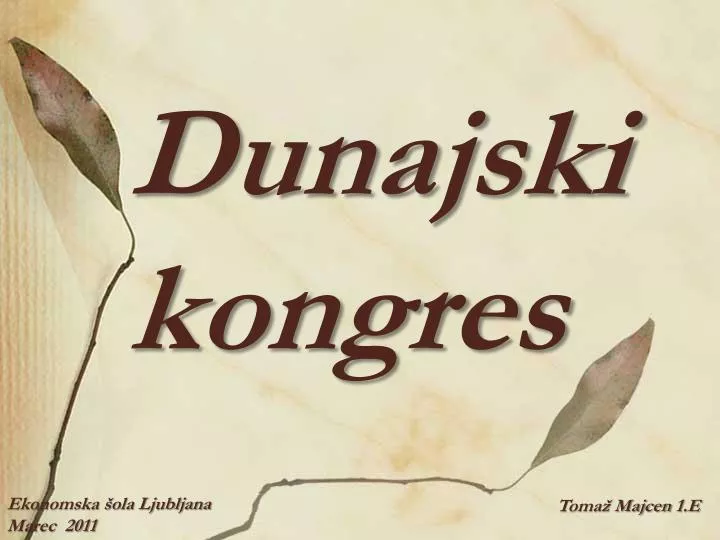 dunajski kongres