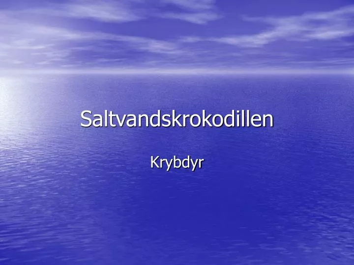 saltvandskrokodillen