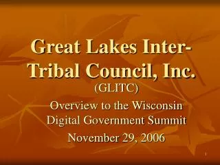 Great Lakes Inter-Tribal Council, Inc.