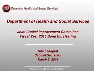 Department of Health and Social Services Joint Capital Improvement Committee