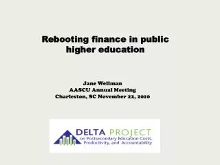 Rebooting finance in public higher education