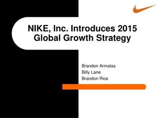 NIKE, Inc. Introduces 2015 Global Growth Strategy