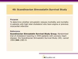 4S: Scandinavian Simvastatin Survival Study