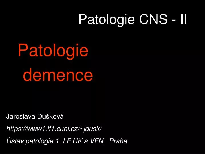 patologie cns ii