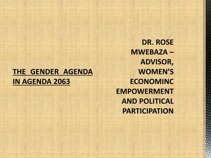 dr rose mwebaza advisor women s econominc empowerment and political participation
