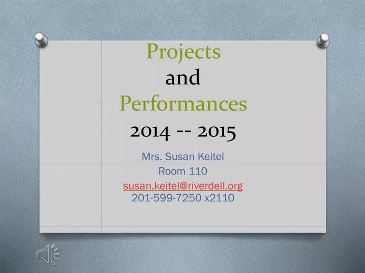 projects and performances 2014 2015
