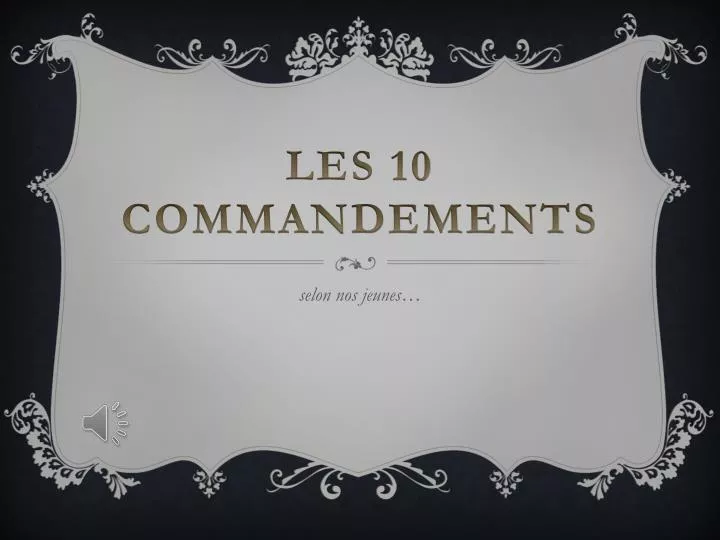 les 10 commandements