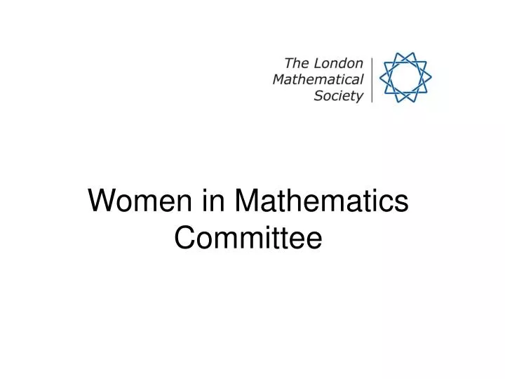 women in mathematics committee