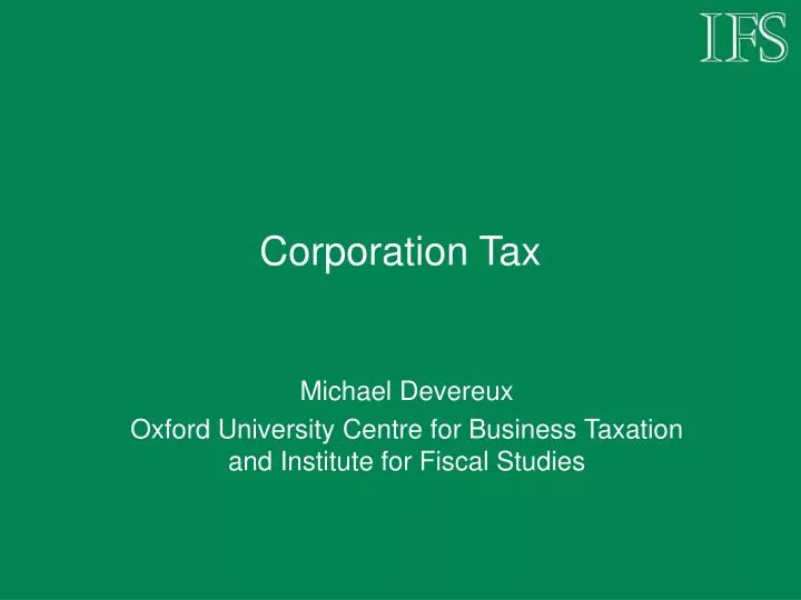 corporation tax