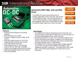 Automotive 600V High- and Low-Side Driver