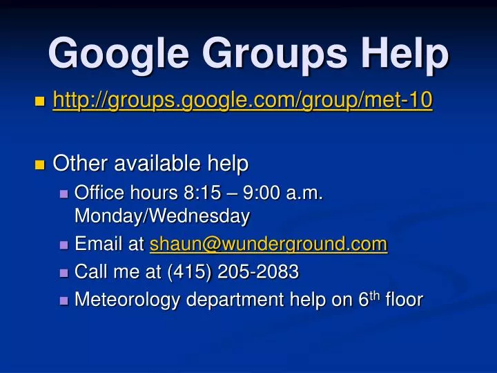 google groups help