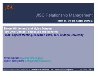 JISC Relationship Management